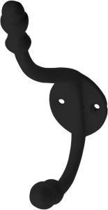 Merkloos 1x Luxe kapstokhaken jashaken zwart retro roest look hoogwaardig aluminium 15 x 3 5 cm zwarte kapstokhaakjes garderobe haakjes Kapstokhaken