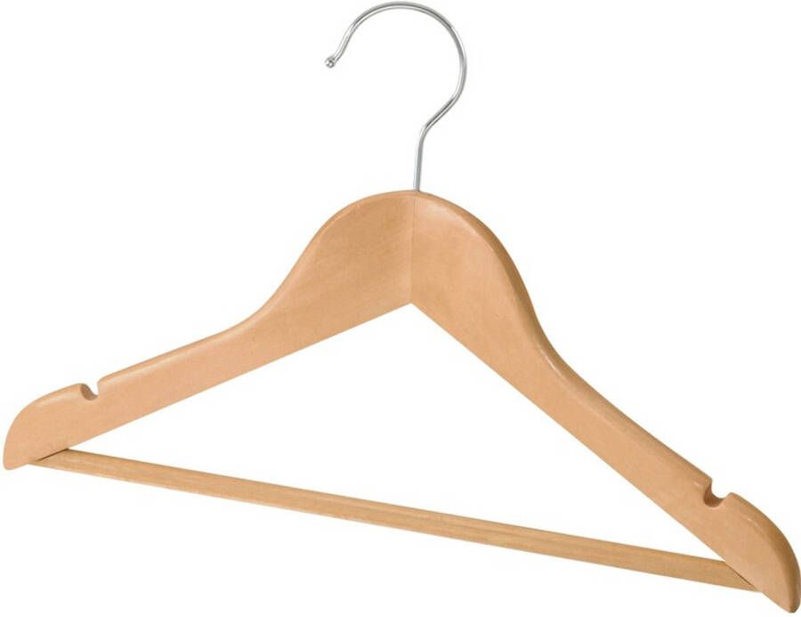 Merkloos 20 Luxe houten kledinghangers