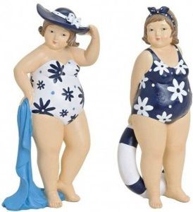 Merkloos 2x Dikke Beeldjes 20 Cm In Badkleding Beeldjes