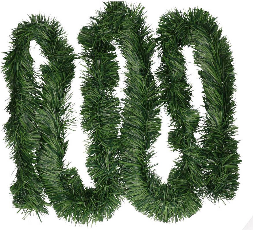 Merkloos Groene kerst decoratie dennenslinger 270 cm Kerstversiering Kerstslingers