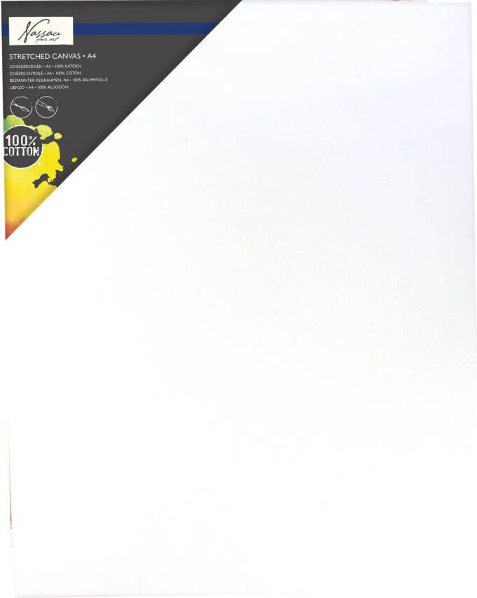 Merkloos 2x Canvas schildersdoeken 21 x 30 cm A4 formaat hobby knutselmateriaal Schildersdoeken