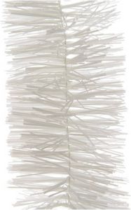 Merkloos 2x Kerstboom folie slinger wit 270 cm Kerstslingers