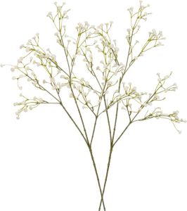 Merkloos 2x Stuks Kunstbloemen Gipskruid gypsophila Takken Gebroken Wit 60 Cm Kunstbloemen