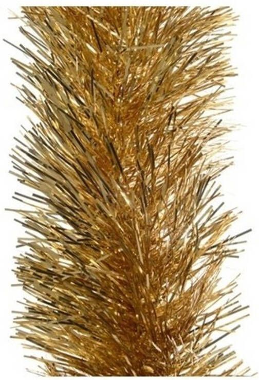 Merkloos 3x Kerst lametta guirlandes goud 10 cm breed x 270 cm kerstboom versiering decoratie Kerstslingers