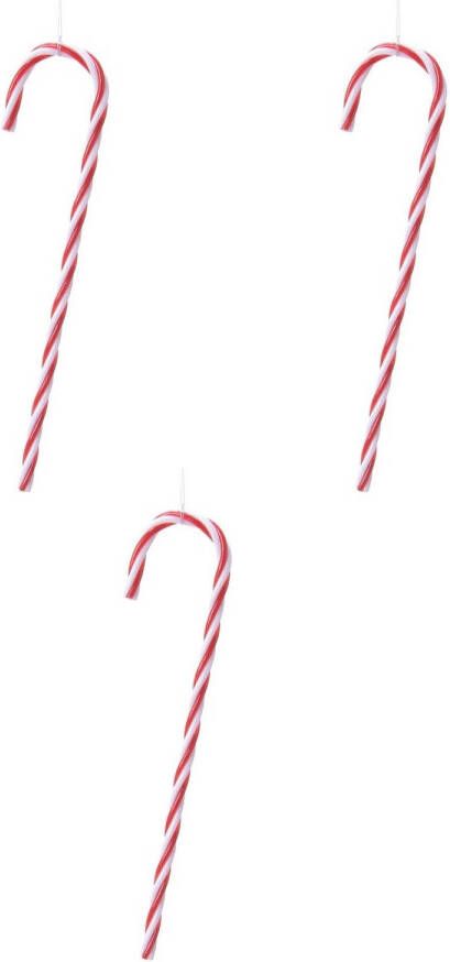 Merkloos 3x Kerstboomhangers kerst zuurstok 13 cm Kersthangers