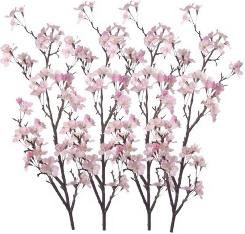 Merkloos 4 takken Appelbloesem roze 104 cm Kunstbloemen