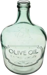 Merkloos 4goodz Olive Glazen Vaas van Gerecycled glas 27x42 cm zeegroen