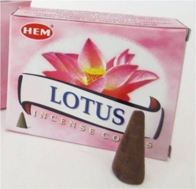 Merkloos 4x Pakjes Lotus wierook 10 kegeltjes Wierookstokjes