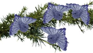 Merkloos 4x Stuks Kunststof Decoratie Kolibrie Vogels Op Clip Blauw 9 5 Cm Kersthangers