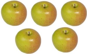 Merkloos 5x Kunst fruit appels 8 cm Kunstbloemen