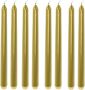Merkloos 8x Gouden dinerkaarsen lange kaarsen 25 cm Gouden tafelkaarsen Dinerkaarsen - Thumbnail 1