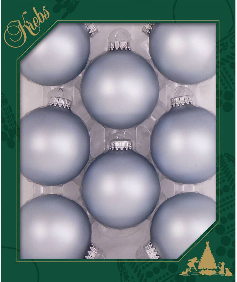 Merkloos 8x stuks glazen kerstballen 7 cm starlight velvet blauw Kerstbal