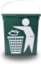 Merkloos Handig klein afvalbak Afvalemmer containertje 100% BIO recyclable 30.8x25x14 cm organisch afval 11 liter Groen 1 - Thumbnail 1