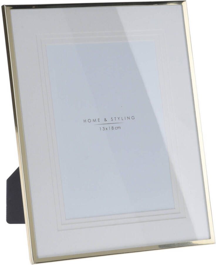 Home & Styling Aluminium fotolijst goud geschikt voor een foto van 20 x 25 cm Fotolijsten