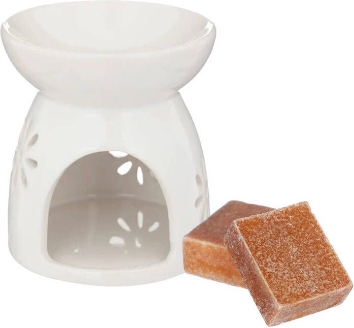 Merkloos Amberblokjes geurblokjes cadeauset amber geur inclusief geurbrander Geurbranders