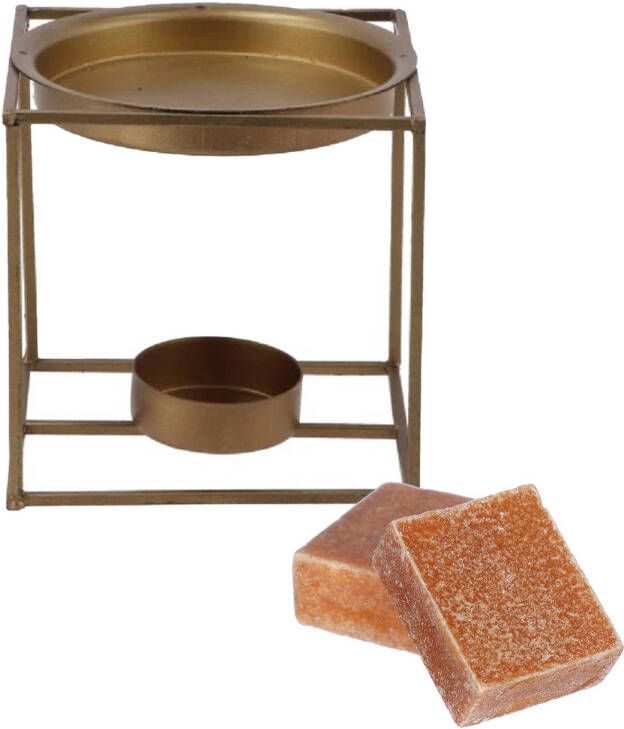 Merkloos Amberblokjes geurblokjes cadeauset amber geur inclusief geurbrander Geurbranders