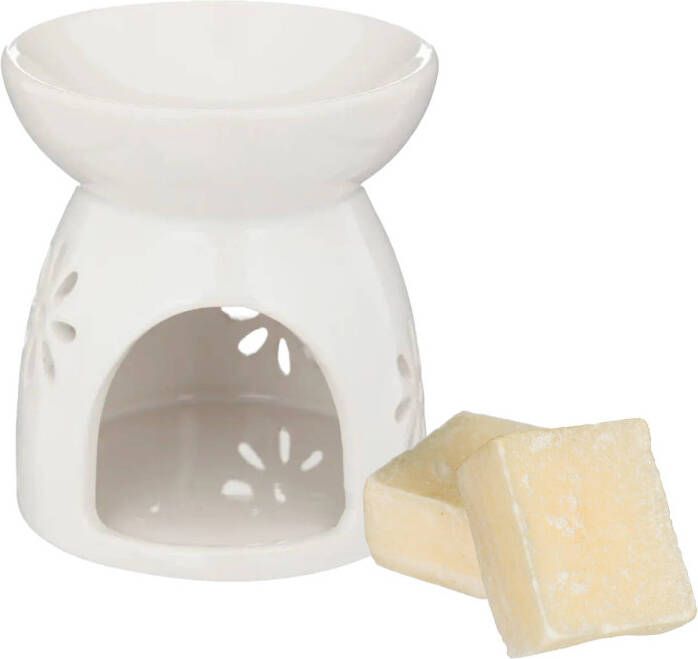 Merkloos Amberblokjes geurblokjes cadeauset cashmere geur inclusief geurbrander Geurbranders