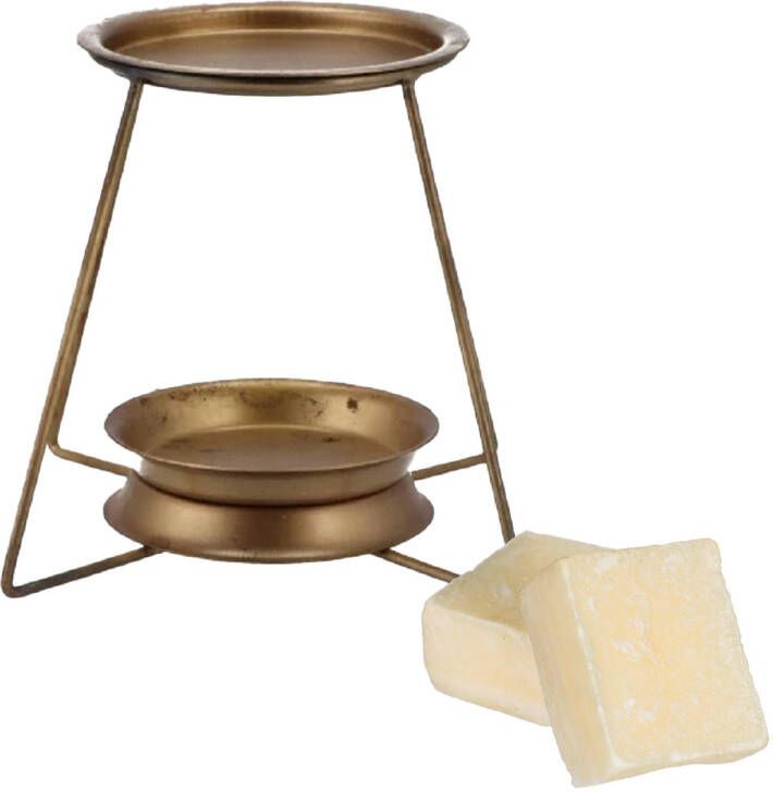 Merkloos Amberblokjes geurblokjes cadeauset cashmere geur inclusief geurbrander Geurbranders