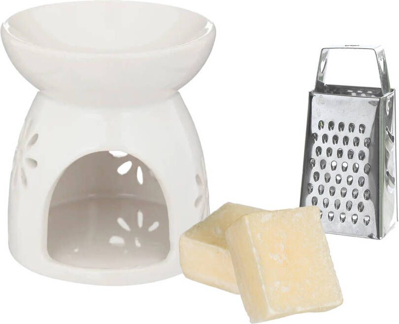 Merkloos Amberblokjes geurblokjes cadeauset cashmere inclusief geurbrander en mini rasp Geurbranders