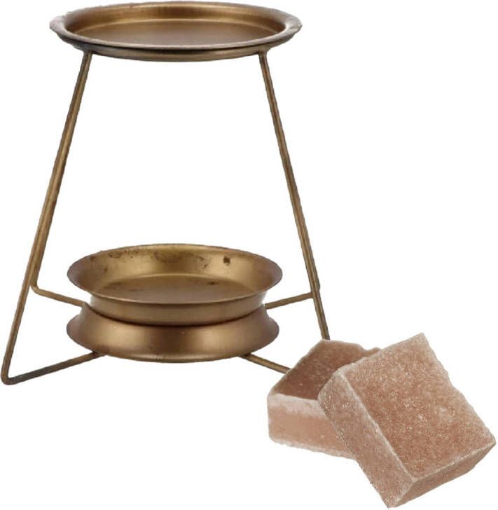 Merkloos Amberblokjes geurblokjes cadeauset sandelhout geur inclusief geurbrander Geurbranders