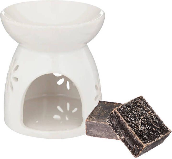 Merkloos Amberblokjes geurblokjes cadeauset ylang geur inclusief geurbrander Geurbranders