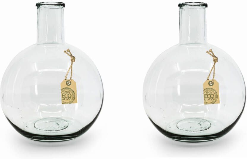 Merkloos Bellatio Design Bloemenvaas Eco-glas Transparant 31 x 22 cm Vazen