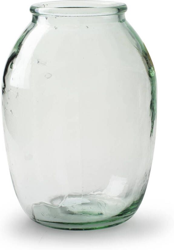 Merkloos Bloemenvaas Eco glas transparant H21 x D15 cm Vazen