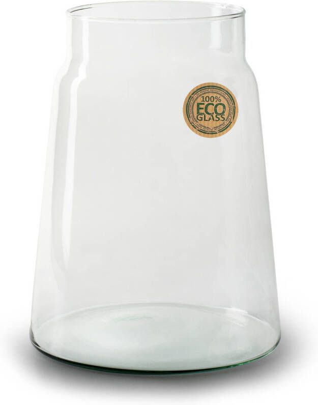 Merkloos Bloemenvaas Eco glas transparant H25 x D19 cm Vazen