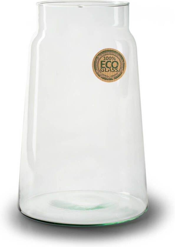 Merkloos Bloemenvaas Eco glas transparant H30 x D19 cm Vazen