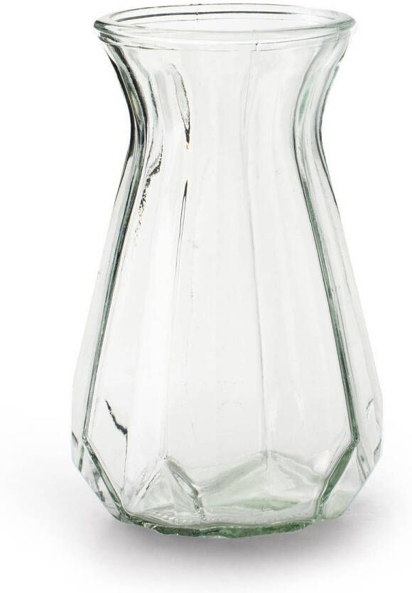 Jodeco Bloemenvaas Stijlvol model helder transparant glas H18 x D11 5 cm Vazen