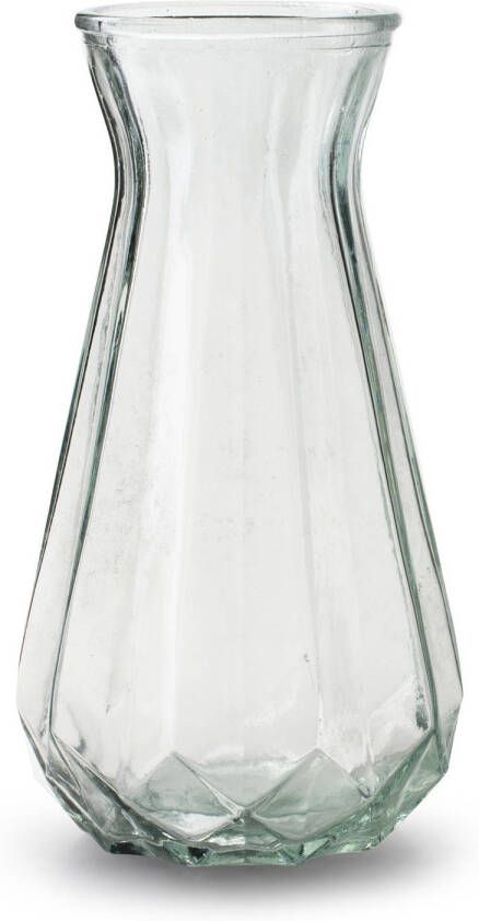 Merkloos Bloemenvaas helder transparant glas H24 x D13.5 cm Vazen
