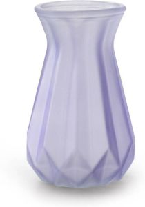 Jodeco Bloemenvaas Stijlvol model lila paars transparant glas H15 x D10 cm Vazen