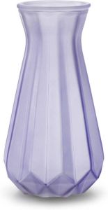 Jodeco Bloemenvaas Stijlvol model lila paars transparant glas H18 x D11 5 cm Vazen