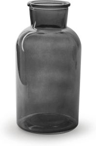 Jodeco Bloemenvaas Apotheker model smoke grijs transparant glas H20 x D10 cm Vazen