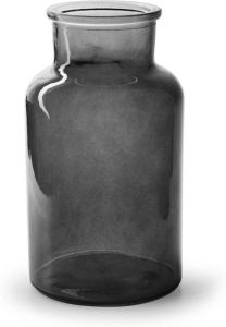 Jodeco Bloemenvaas Apotheker model smoke grijs transparant glas H26 x D14 cm Vazen