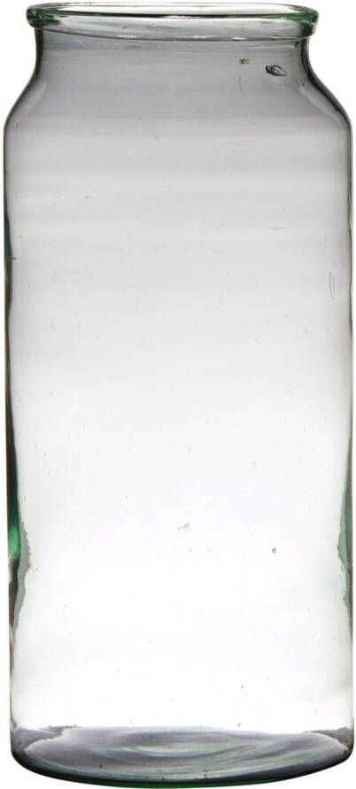 Merkloos Bloemenvaas van gerecycled glas met hoogte 39 cm en diameter 19 cm Glazen transparante vazen
