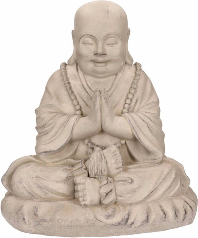 Merkloos Boeddha beeldje mediterend 35 cm Beeldjes