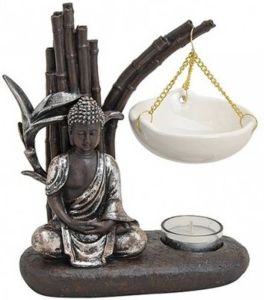 Merkloos Boeddha oliebrander aan takje 20 cm Geurbranders