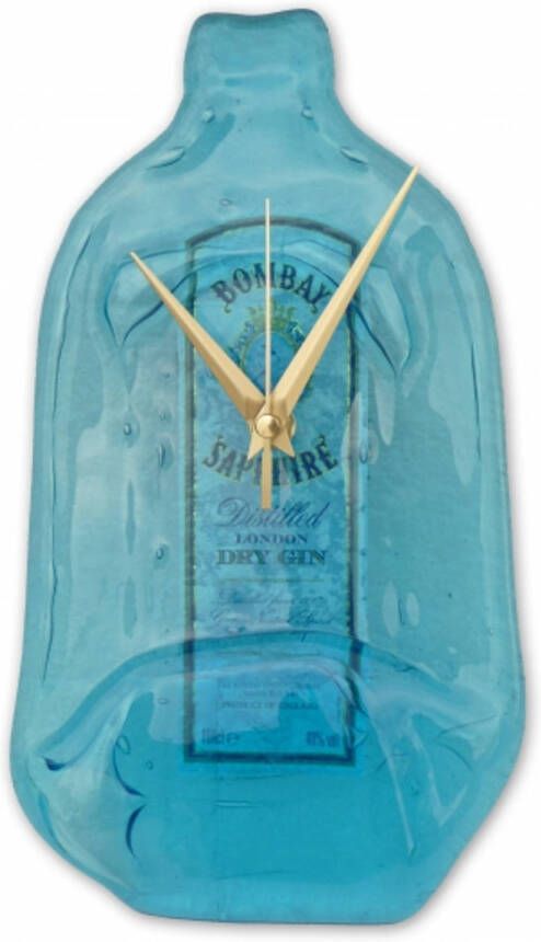 Merkloos Originele Bombay Sapphire Gin fles klok Wandklokken