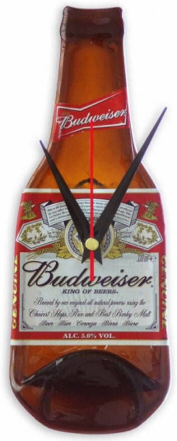Merkloos Originele Budweiser bierfles klok Wandklokken