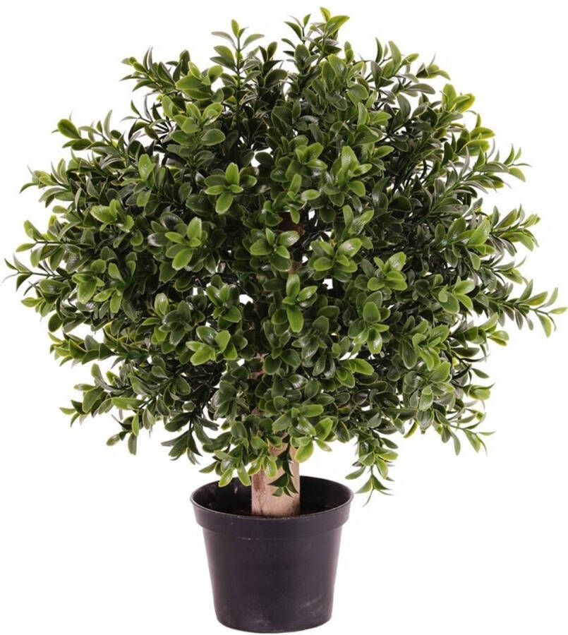 Merkloos Buxus bol kunstplant op stam in pot Dia 25 cm UV-bestendig Kunstplanten