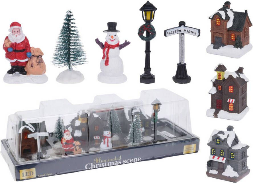 Merkloos Christmas Decoration kerstdorp accessoires-miniatuur figuurtjes huizen Kerstdorpen
