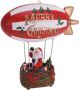 Merkloos Christmas Decoration kerstdorp zeppelin draaiende kerstman met licht Kerstdorpen - Thumbnail 1