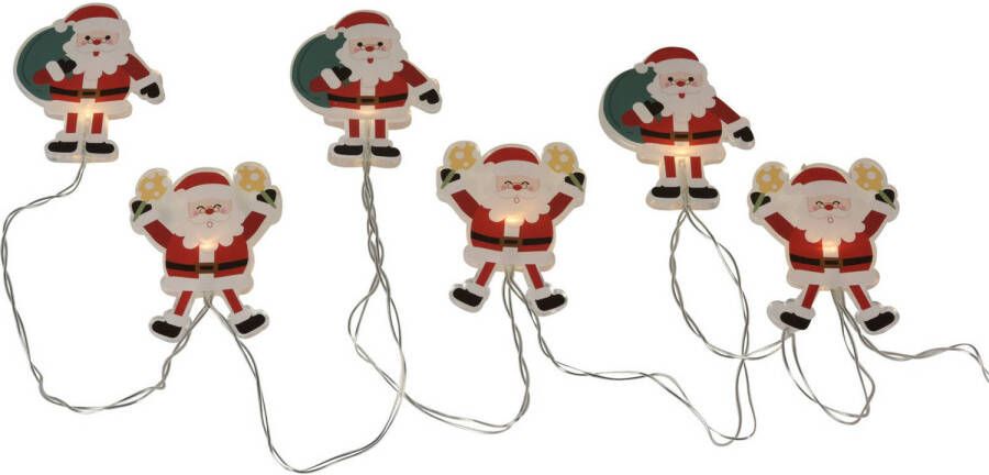 Merkloos Christmas Decoration raamversiering stickers kerstmannen met lichtA  Lichtsnoeren
