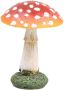 Merkloos Decoratie huis tuin beeldje paddenstoel vliegenzwam rood wit 9 x 13 cm Tuinbeelden - Thumbnail 2