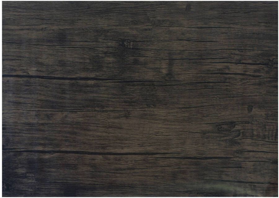 Merkloos Decoratie plakfolie 2x donkerbruin hout patroon - 45 cm x 2 m zelfklevend Meubelfolie