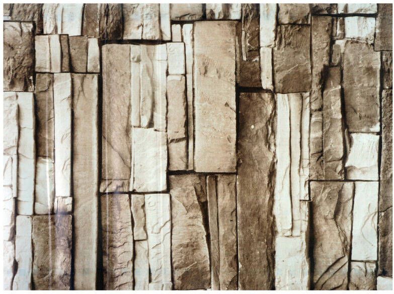 Merkloos Decoratie plakfolie 3x lichtbruin steen patroon - 45 cm x 2 m zelfklevend Meubelfolie