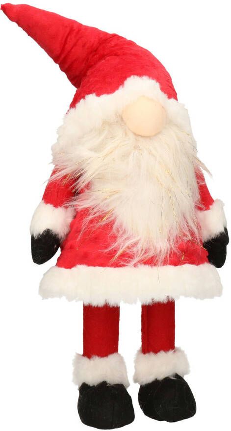 Merkloos Decoratie pop gnome kabouter kerstman pop 42 cm Kerstman pop