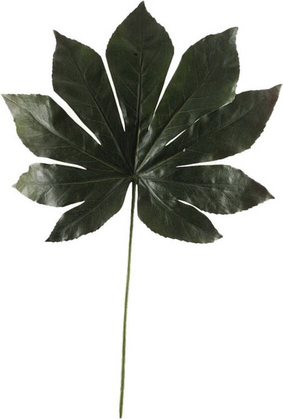 Merkloos Donkergroene vingerplant kunsttak 55 cm Kunstplanten