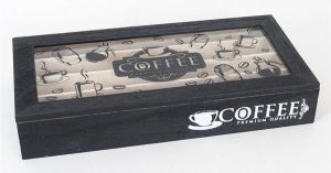 Gerim Bewaardoos opbergbox voor koffiecup coffie capsules 35 x 6 x 17 cm Koffie cups capsules opbergdozen Opbergbox